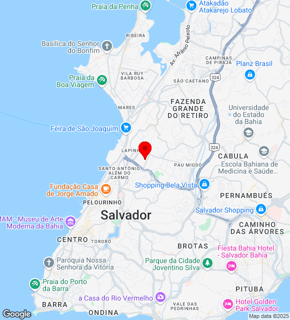 Mapa da localização