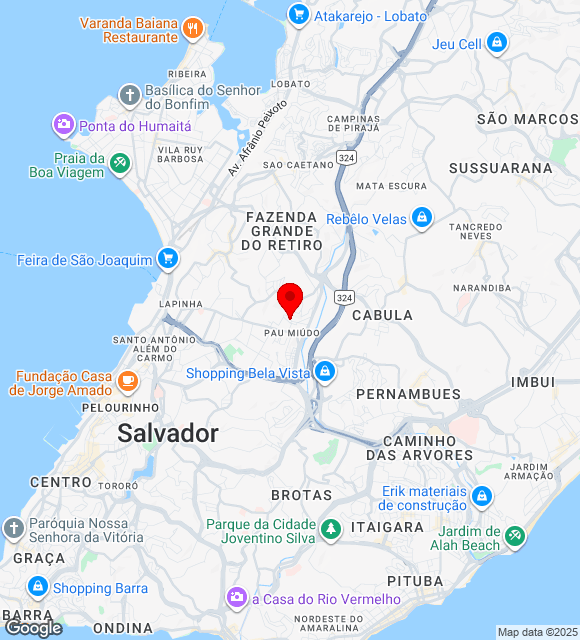 Mapa da localização