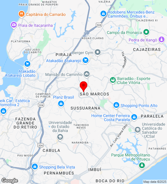 Mapa da localização