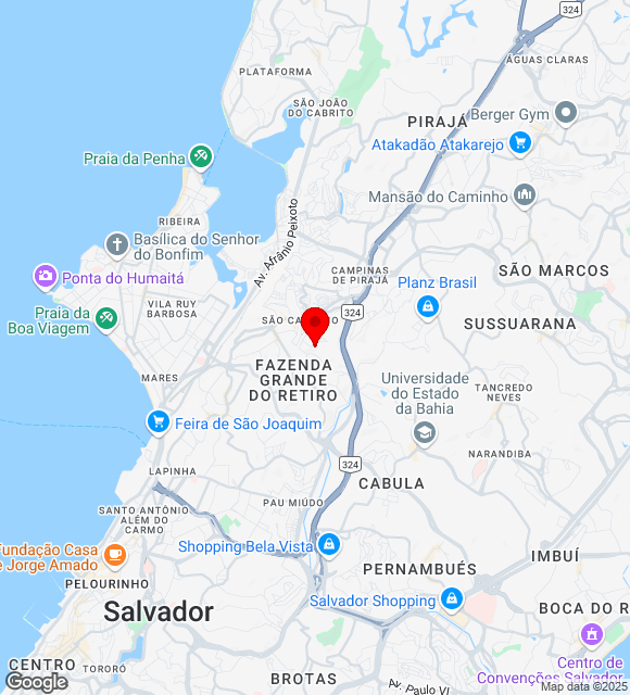Mapa da localização