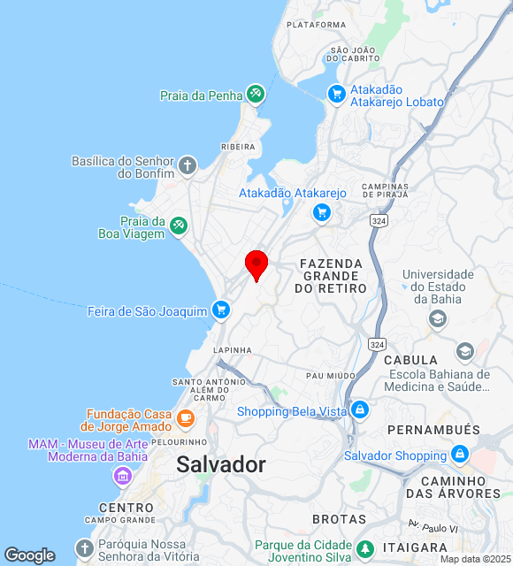 Mapa da localização