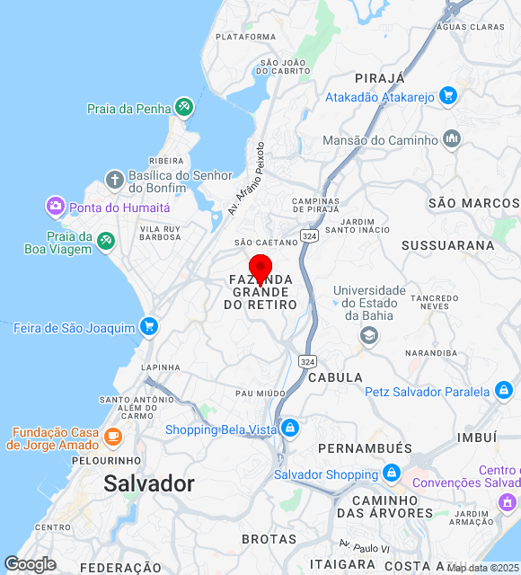 Mapa da localização