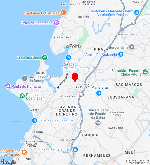 Mapa da localização