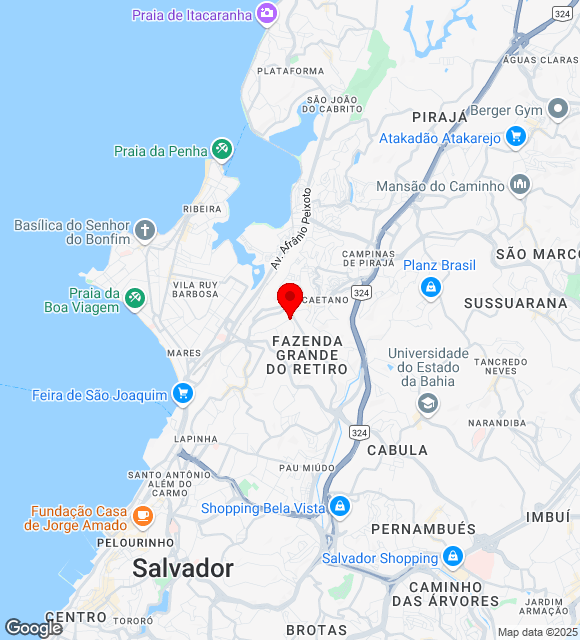 Mapa da localização