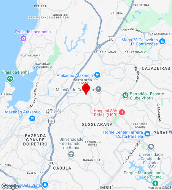 Mapa da localização