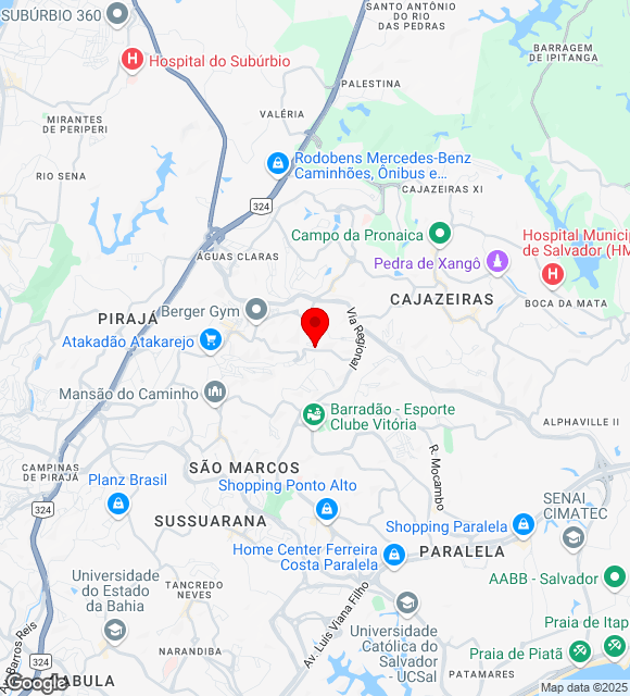 Mapa da localização