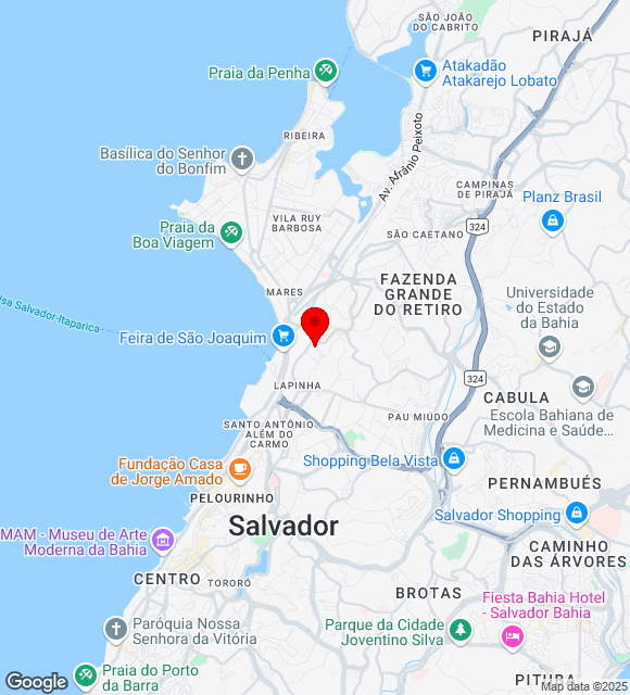 Mapa da localização