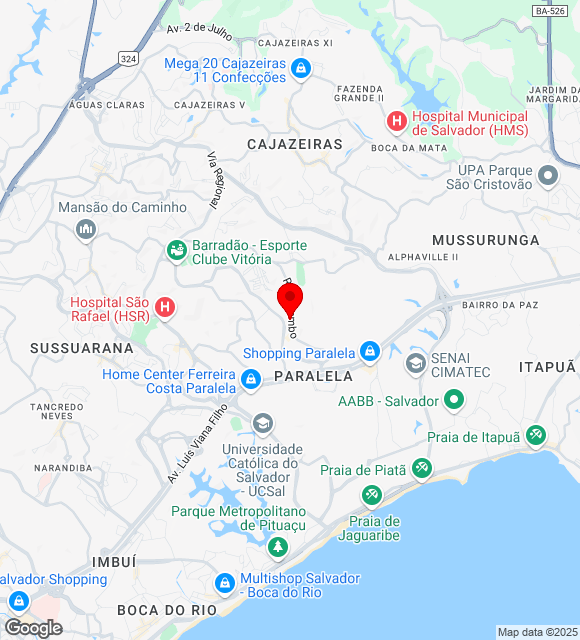 Mapa da localização