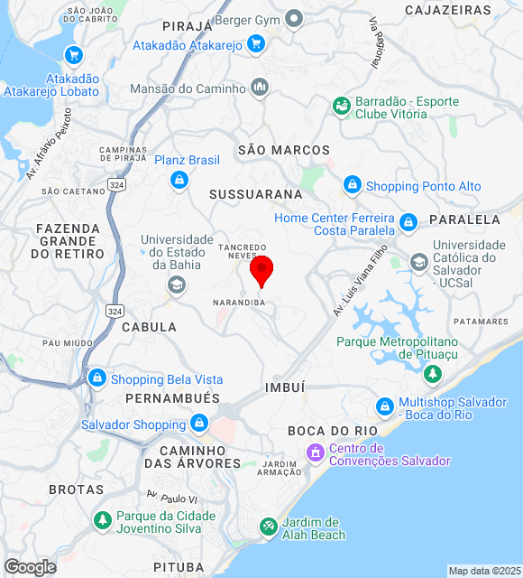 Mapa da localização