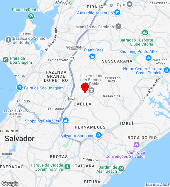 Mapa da localização