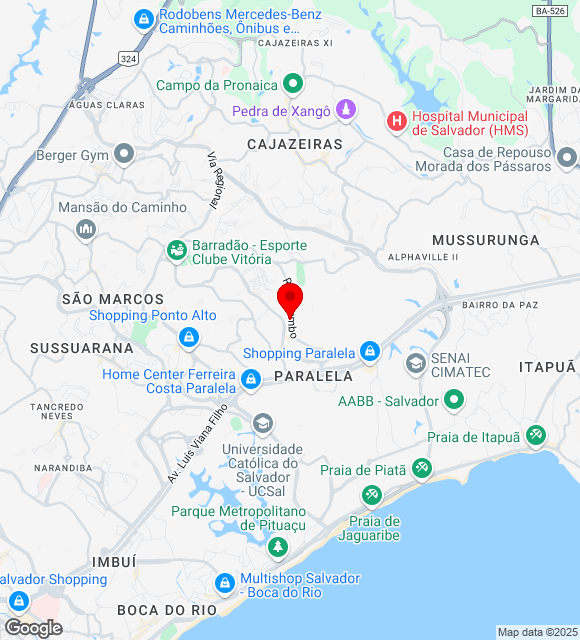 Mapa da localização