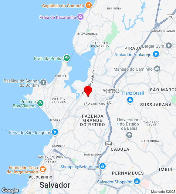 Mapa da localização