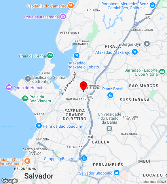 Mapa da localização