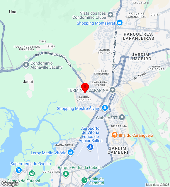 Mapa da localização