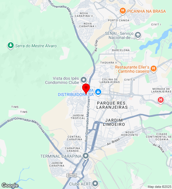 Mapa da localização