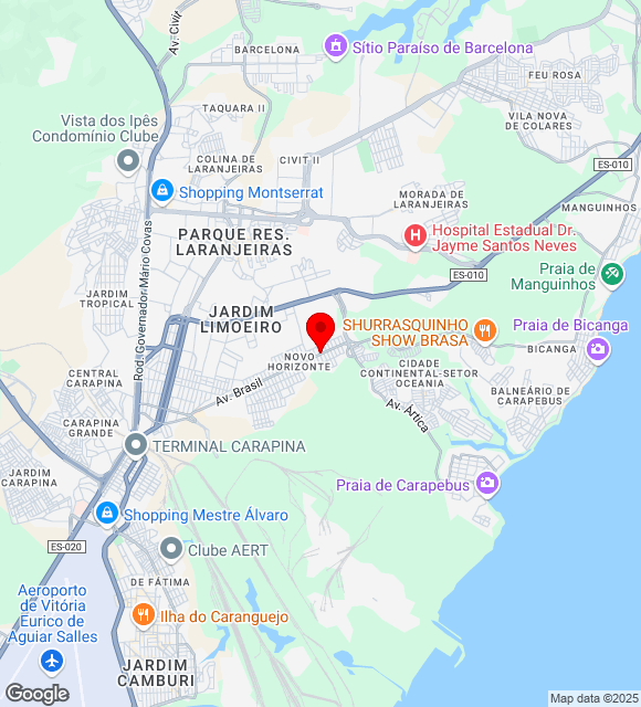 Mapa da localização