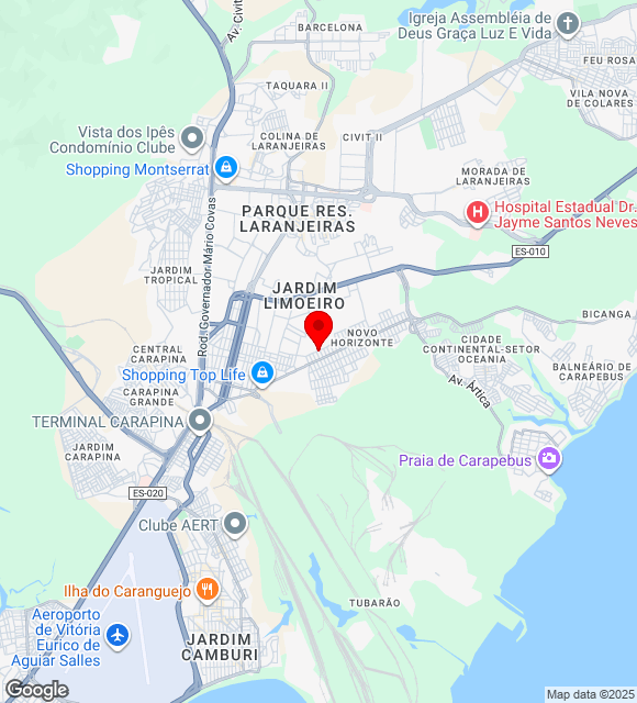 Mapa da localização