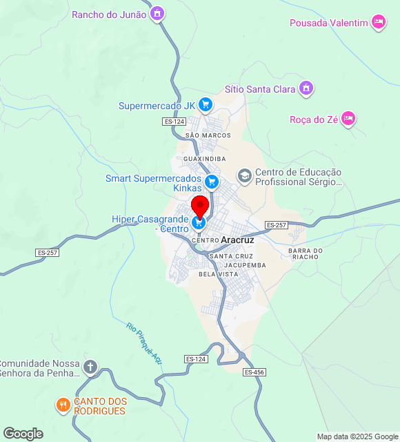 Mapa da localização
