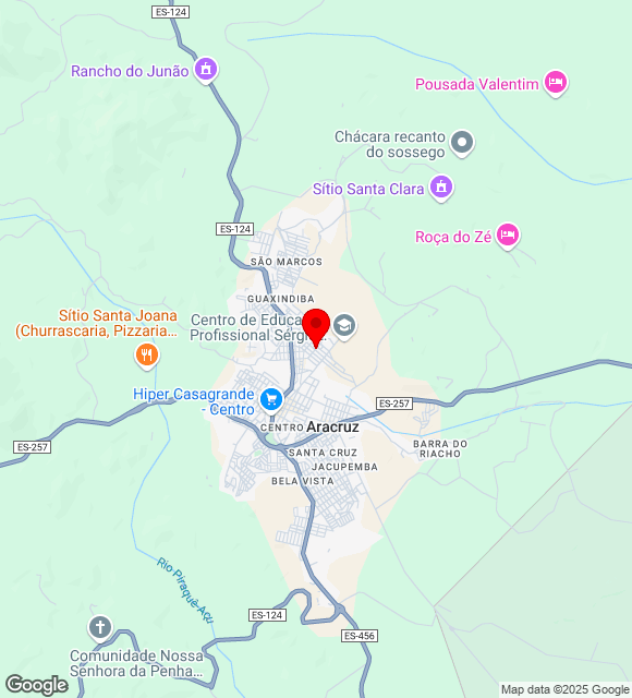Mapa da localização