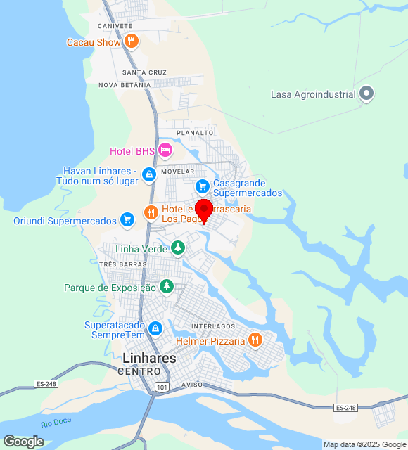 Mapa da localização