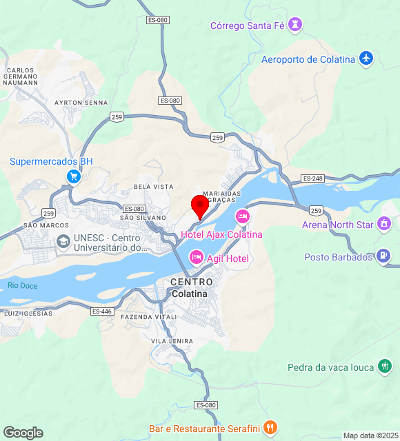 Mapa da localização