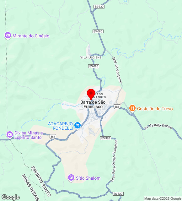 Mapa da localização