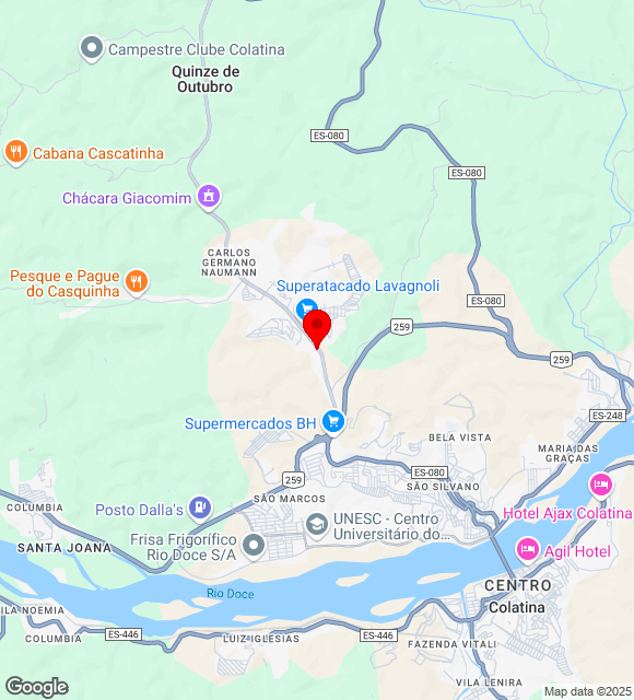 Mapa da localização