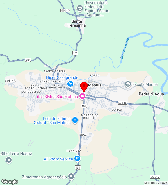 Mapa da localização