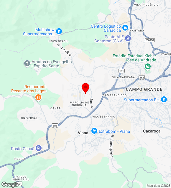 Mapa da localização
