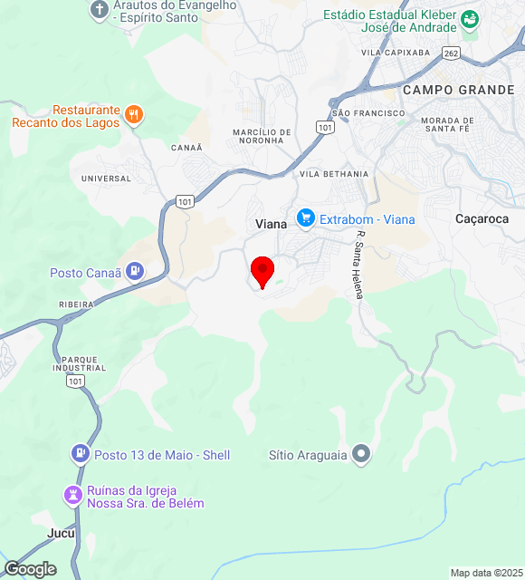 Mapa da localização