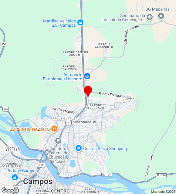Mapa da localização