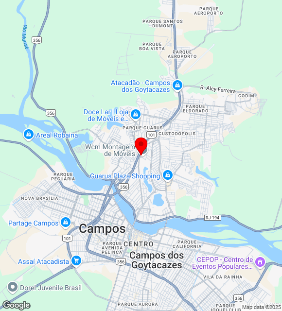 Mapa da localização