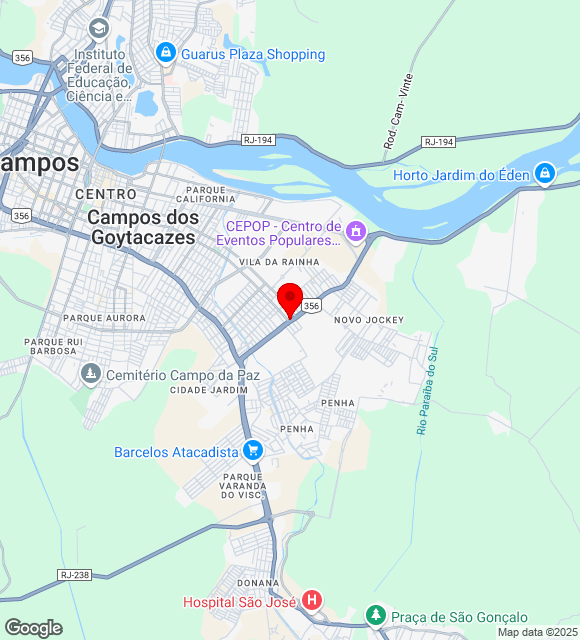 Mapa da localização
