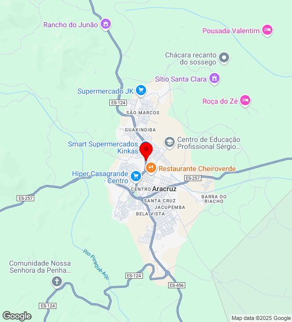 Mapa da localização