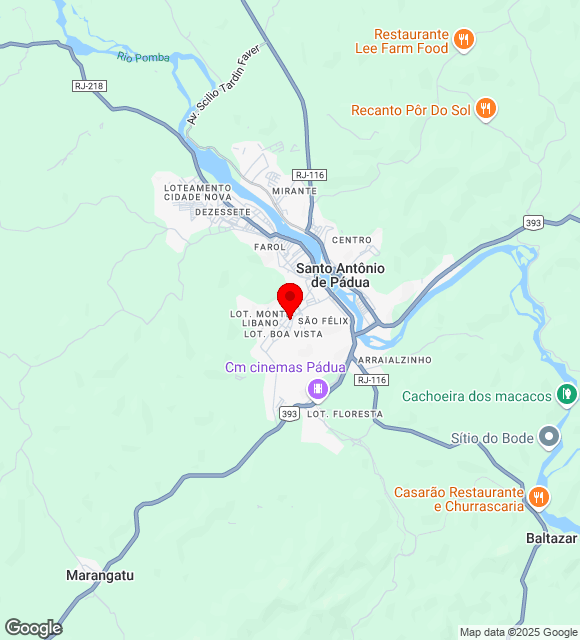Mapa da localização