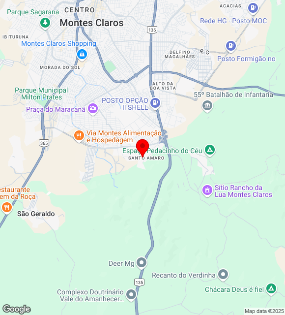 Mapa da localização