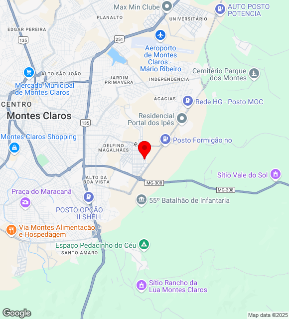 Mapa da localização