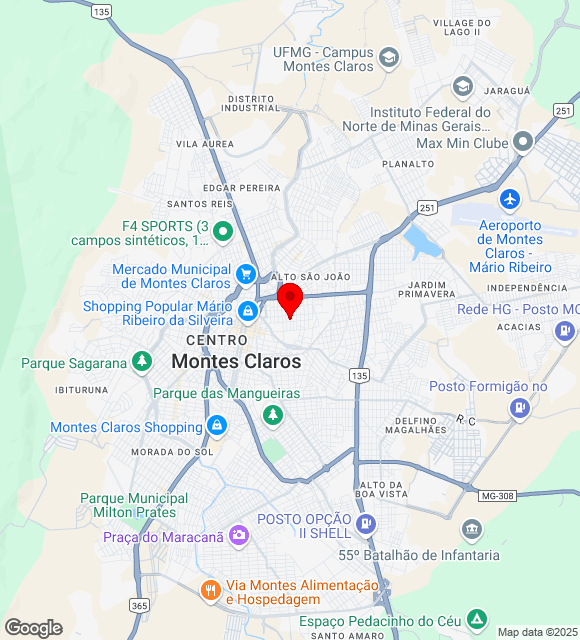 Mapa da localização