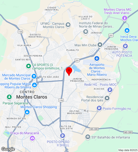 Mapa da localização