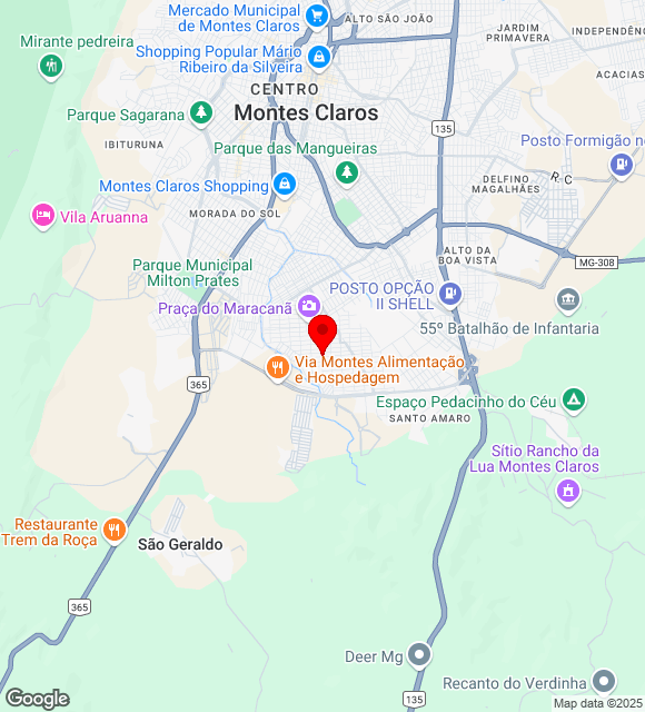 Mapa da localização