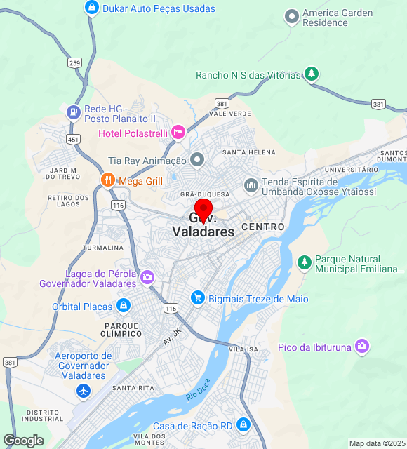 Mapa da localização