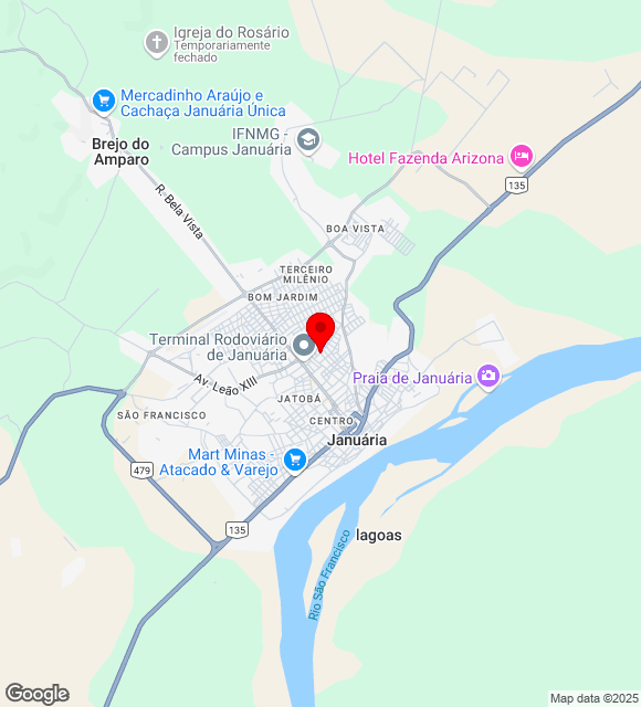 Mapa da localização
