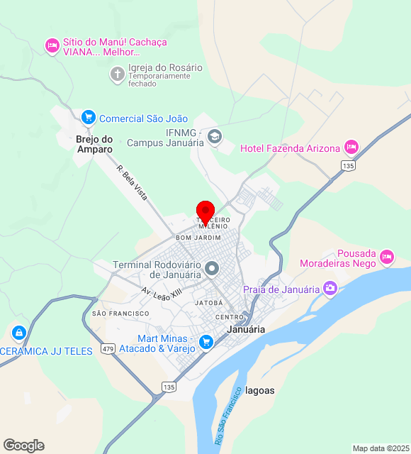 Mapa da localização