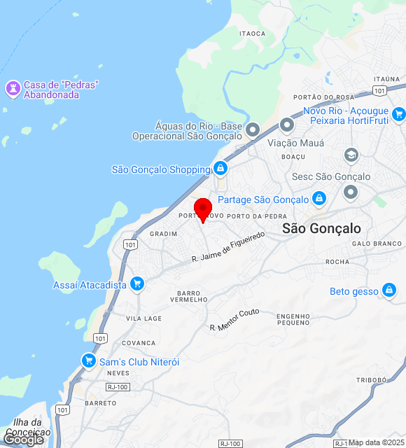 Mapa da localização