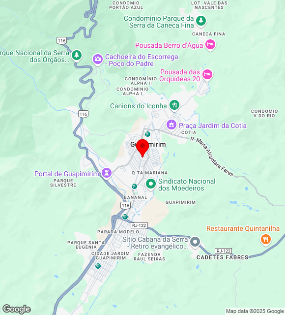 Mapa da localização