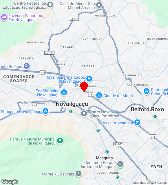 Mapa da localização