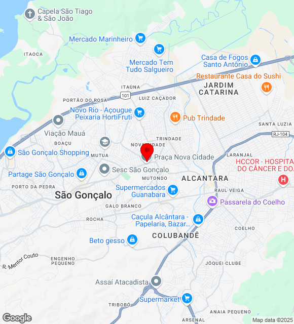 Mapa da localização