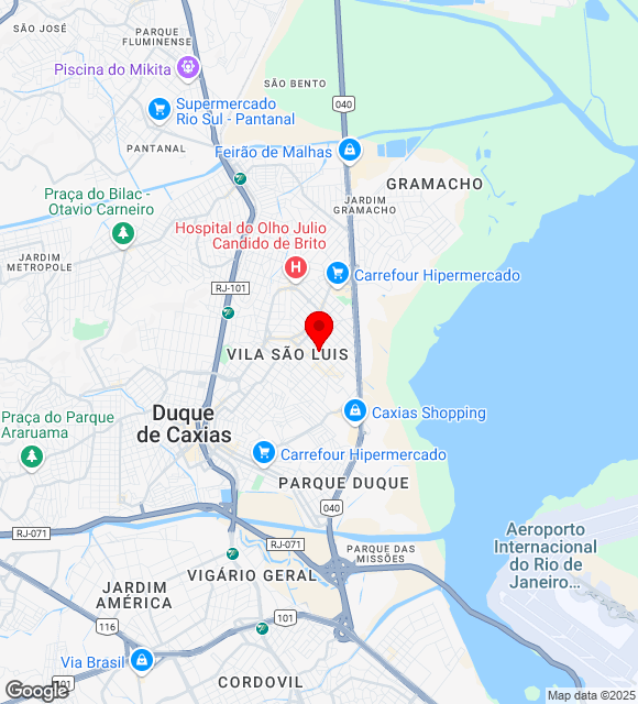 Mapa da localização