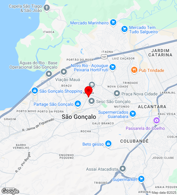 Mapa da localização
