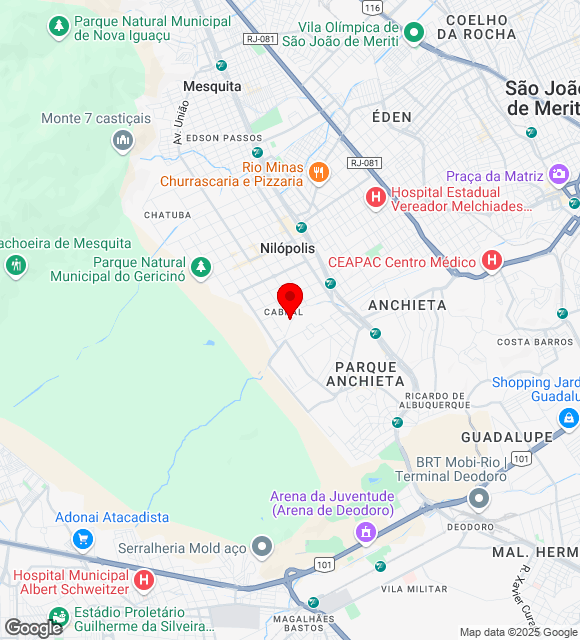 Mapa da localização